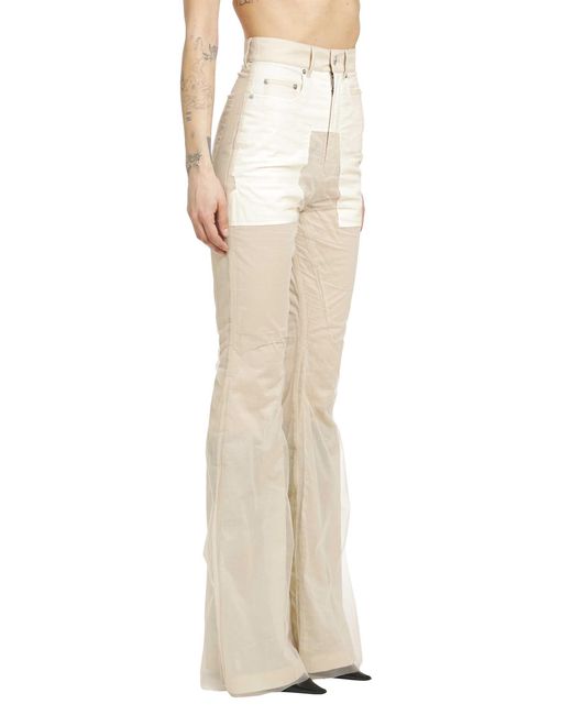 Rick Owens Natural Temple Bolan Flared Trousers