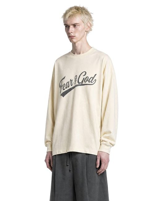 Fear Of God Natural Merch Long Sleeve Tee for men
