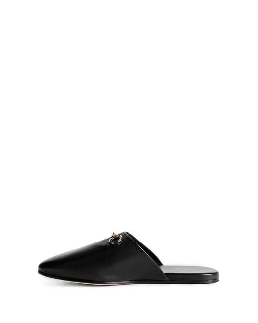 Gucci Black Lucy Leather Mules for men