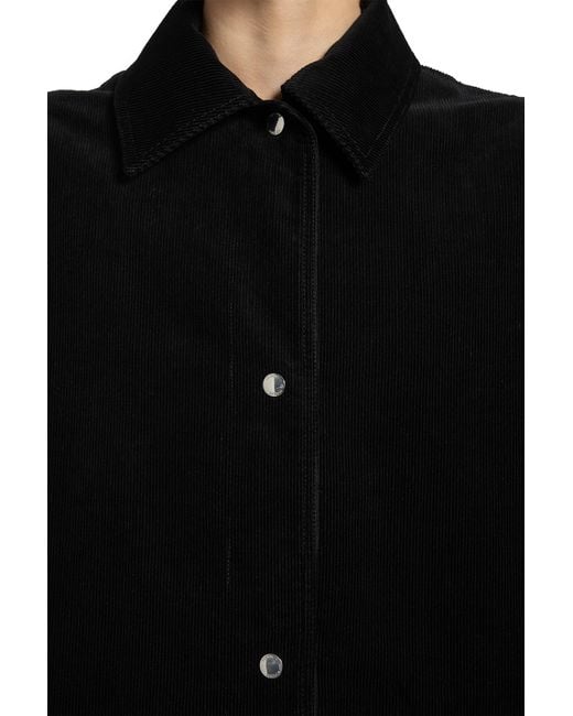 Totême Black Cord Overshirt Jacket