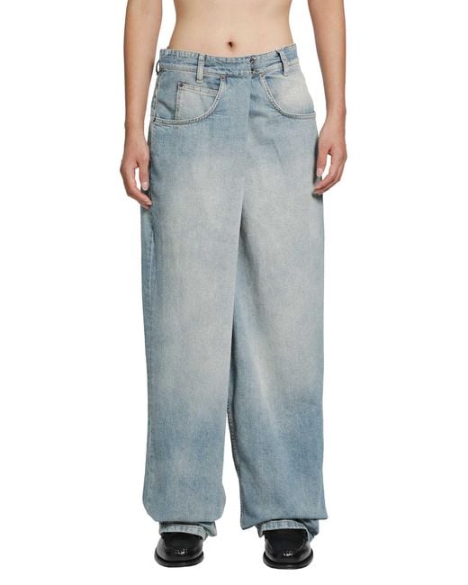 Maison Margiela Blue Wrap Denim Trousers for men