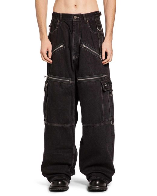 Balenciaga Black D-Ring Cargo Pants for men