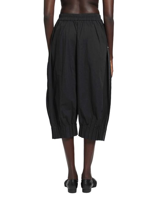 Renli Su Black Cropped Barrell Trousers