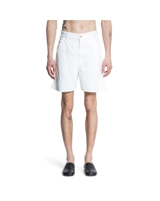 MYTHINKS White My Soft Denim Half Pants for men