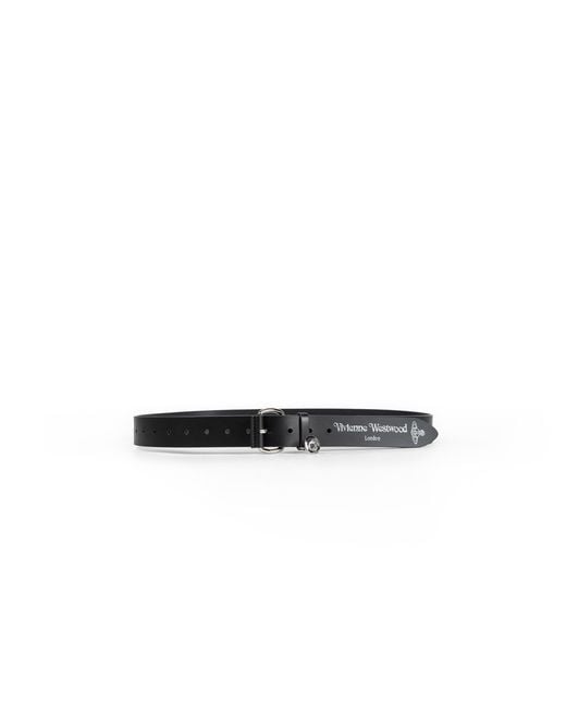 Vivienne Westwood Black Wide Alex Charm Belt
