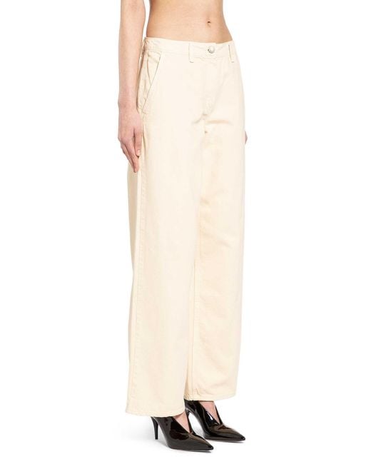 Magda Butrym Natural Wide Leg Denim Trousers