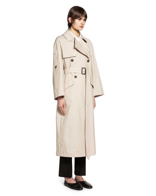 Max Mara Natural Wide Water-Repellent Twill Trench Coat