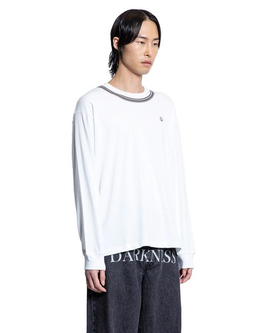 Undercover White Levi's Collaboration Cotton Jersey Long Sleeve Tee for men