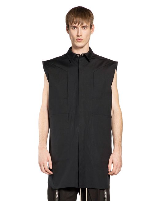 Rick Owens Black Temple Jumbo Sl Outshirt for men