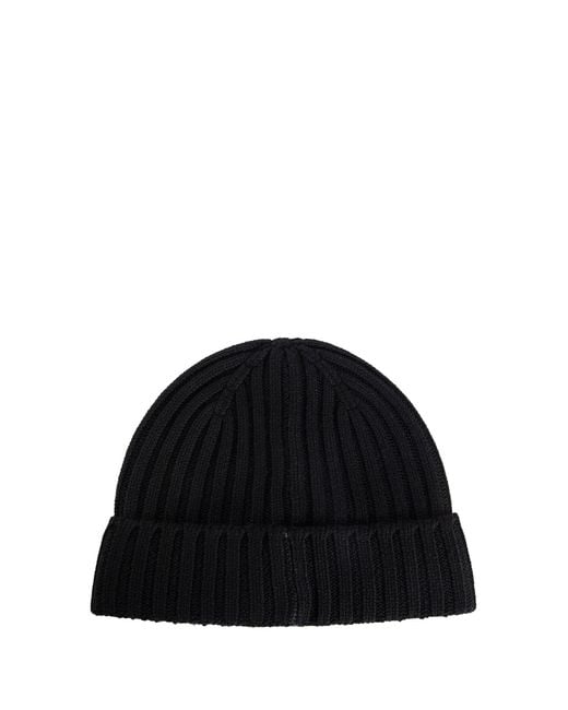 Destin Black Wool Beanie for men