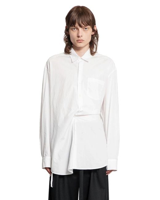 Ann Demeulemeester White Mark High Comfort Shirt for men
