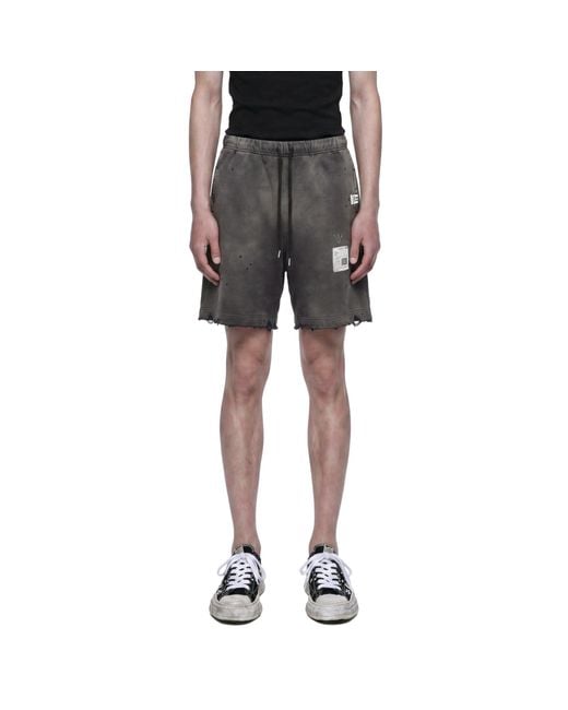 Maison Mihara Yasuhiro Black Sun Faded Shorts for men