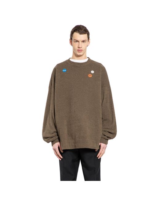 Undercover Brown Embellished Sweatshirt for men