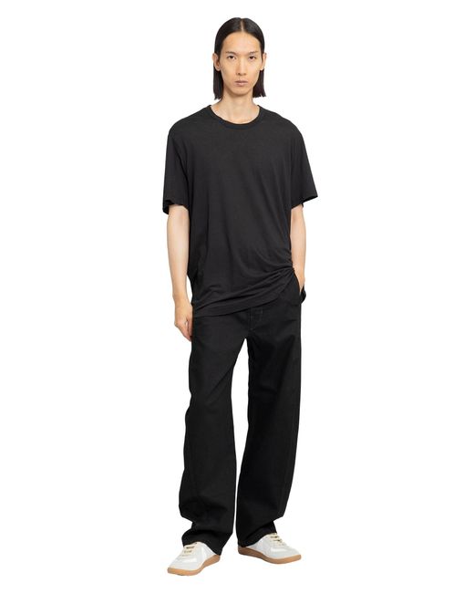 James Perse Black Clear Jersey Crew T-Shirt for men