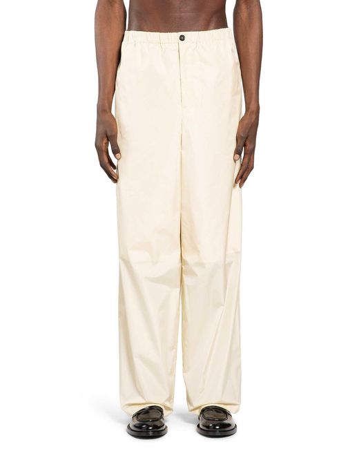 Jil Sander Natural Straight Trousers for men