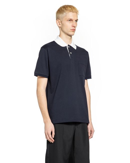Gucci Blue Stretch Cotton Piqué Polo Shirt for men