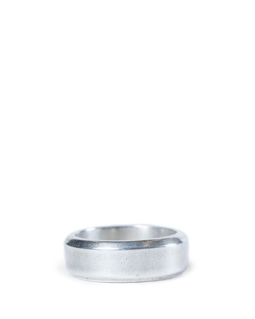 Ann Demeulemeester White Vasti Minimalistic Ring for men