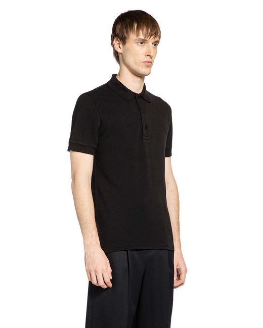 Tom Ford Black Cut And Sewn Shirt Sleeve Polo Shirt for men