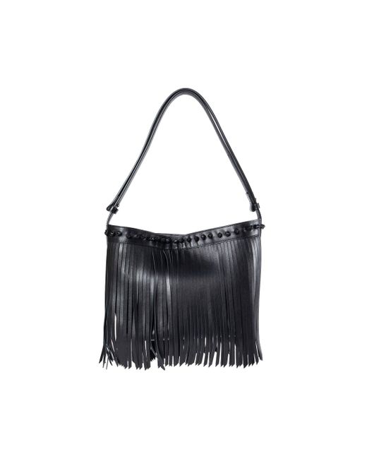 Ann Demeulemeester Black Arsa Fringed Small Shoulder Bag