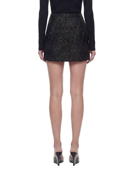 Alaïa Black Sequinned Mini Skirt