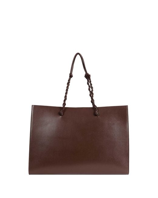 Jil Sander Brown Tangle Tote Bag