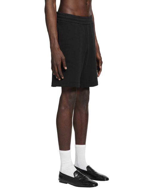 Moncler Black Logo Cotton Jersey Shorts for men