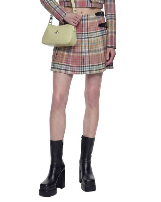 Vivienne Westwood Multicolor Heather Check Mini Kilt