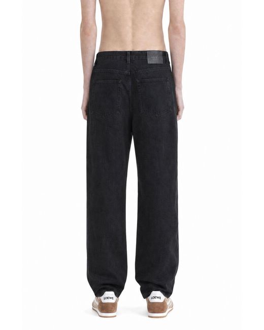Loewe Black Anagram Baggy Jeans for men