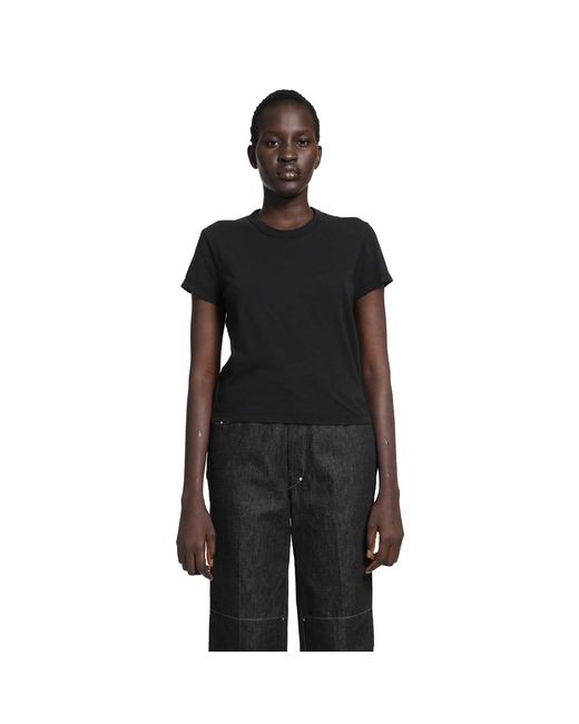 James Perse Black Shrunken Crewneck Tee