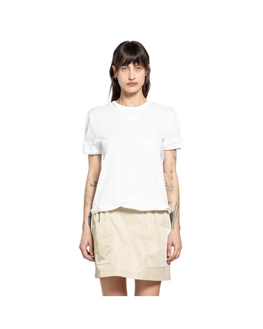 Prada White Cotton Jersey T-Shirt