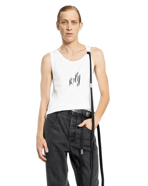 Ann Demeulemeester White Holy Standard Tank Top for men