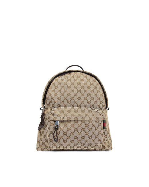 Gucci Brown Medium Gg Backpack for men