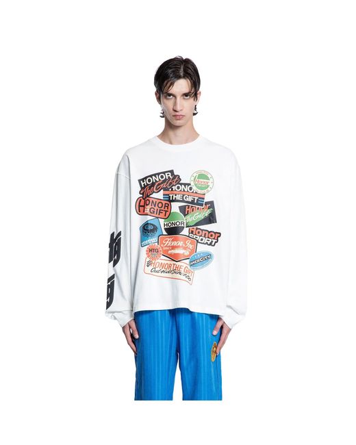 Honor The Gift White Round Fuel Long Sleeve Tee for men