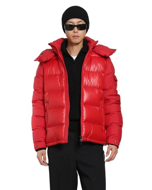 Moncler Red Maya Short Down Jacket for men