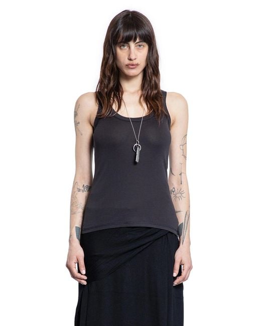 Lemaire Blue Ribbed Tank Top
