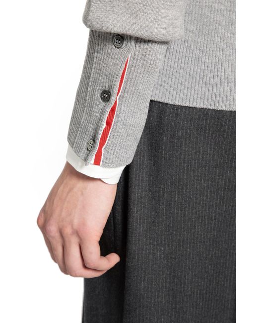 Thom Browne Gray Hector 4-Bar Sweater for men