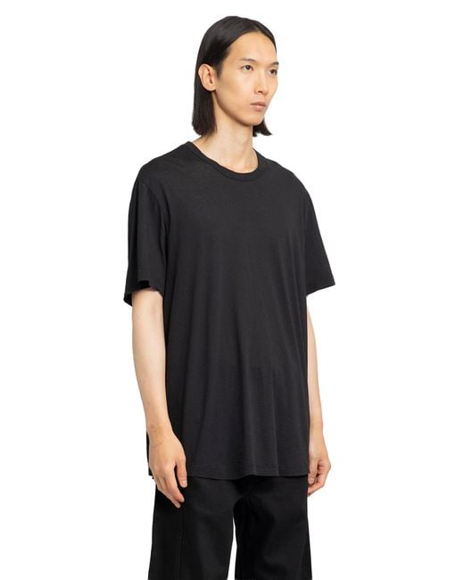 James Perse Black Clear Jersey Crew T-Shirt for men