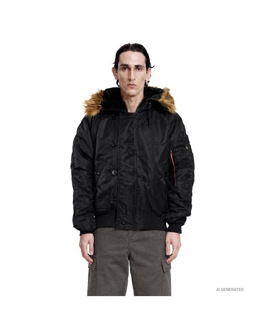Alpha Industries Black N-2B Heritage Jacket for men
