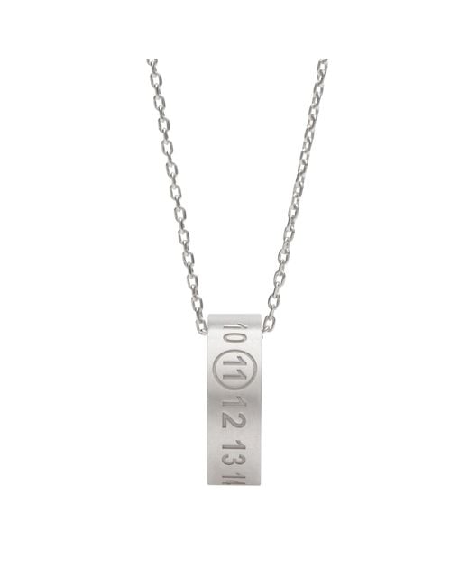 Maison Margiela Metallic Number Necklace for men