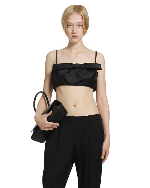Givenchy Black Cropped Top With Bow