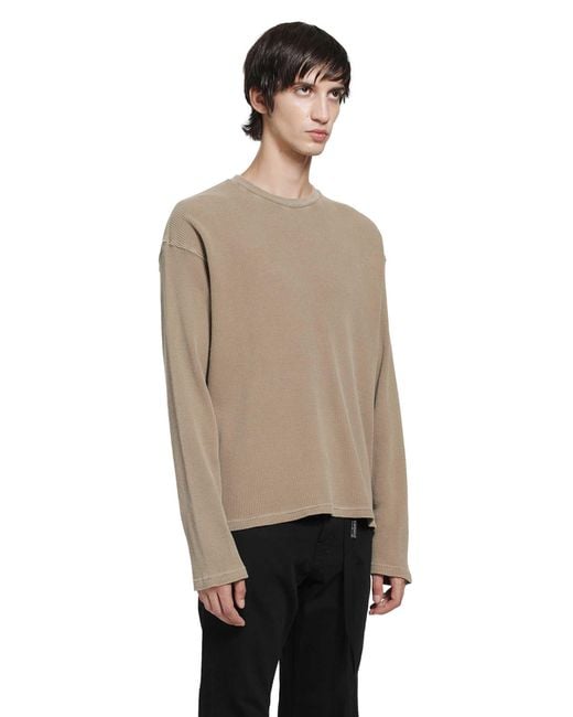 Ann Demeulemeester Natural Emil 'The Velvet Evening' Long Sleeve T-Shirt for men
