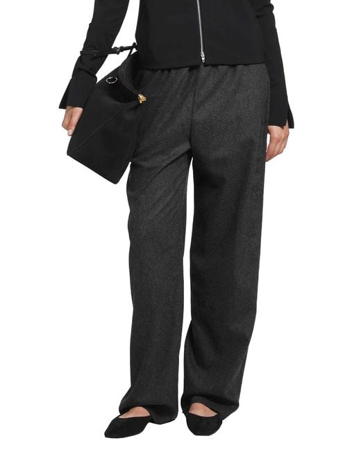 Jil Sander Black Wool Flannel Trousers