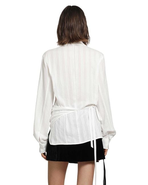 Ann Demeulemeester White Alba Wrap Shirt