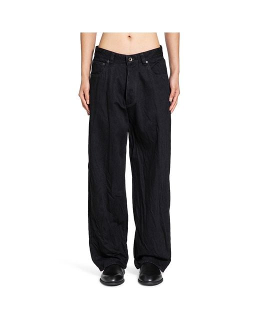Studio Nicholson Black Crinkle Jeans for men