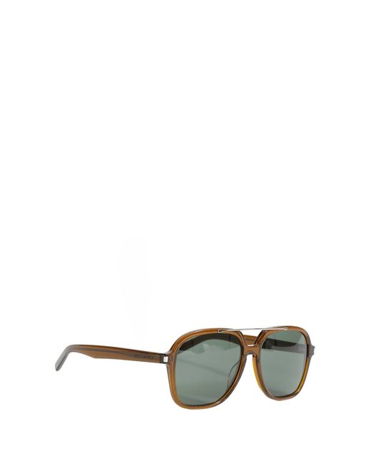 Saint Laurent Green Aviator Sunglasses for men