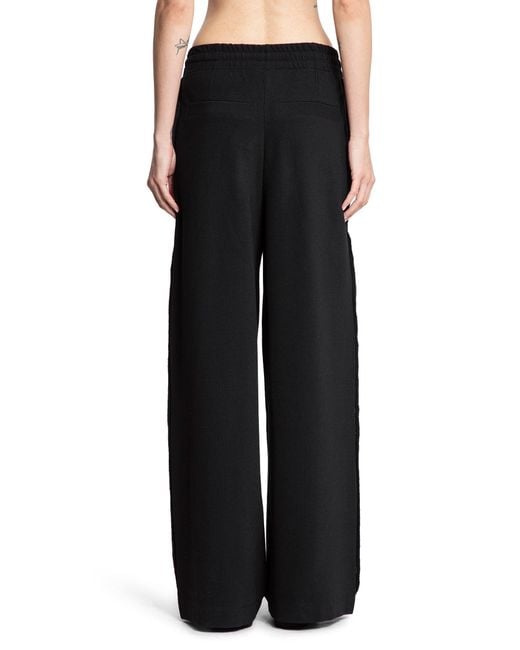 Thom Krom Black Pleated Wide Leg Sweatpants