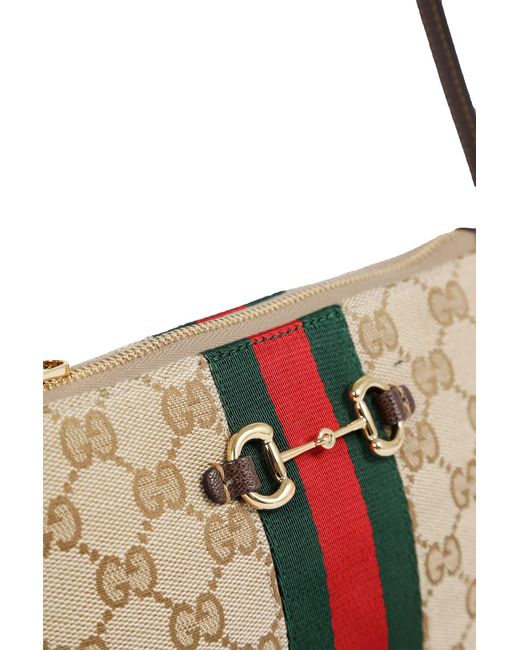Gucci Black Gg Canvas And Web Mini Bag