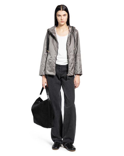 Max Mara Gray Greenh Padded Windbreaker