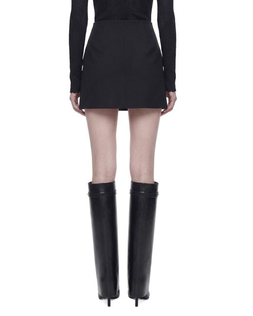 Givenchy Black Tailored Mini Skirt