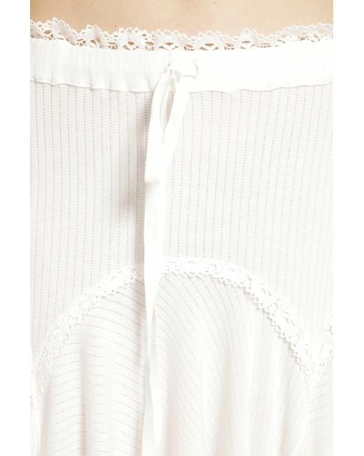 Ann Demeulemeester White Vega Midi Skirt